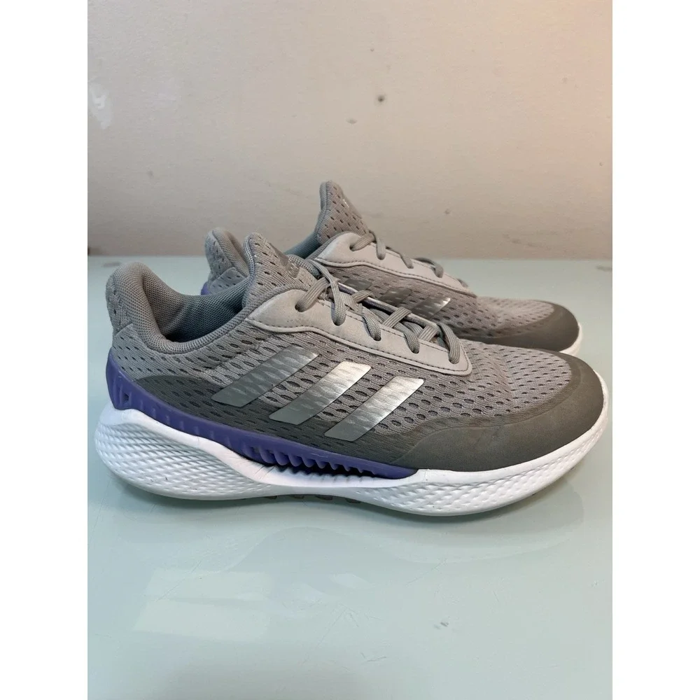 Adidas Running Shoes Men's 8 Gray Purple‎ Bounce Sneakers